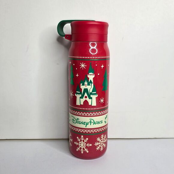 Disney Parks Starbucks Holiday Fair Isle 20 oz Stainless Steel Water Bottle NEW - Picture 1 of 7